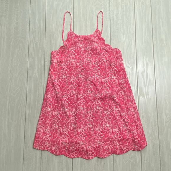 Lauren James Women's Pink & White Floral Halter Daisy Mini Swing Dress Sz Medium - Picture 2 of 12